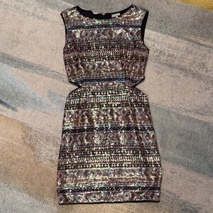 Forever 21 Multicolor Sequin Mini Dress